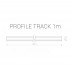 Virštinkinis bėgelis PROFILE TRACK 1m WHITE